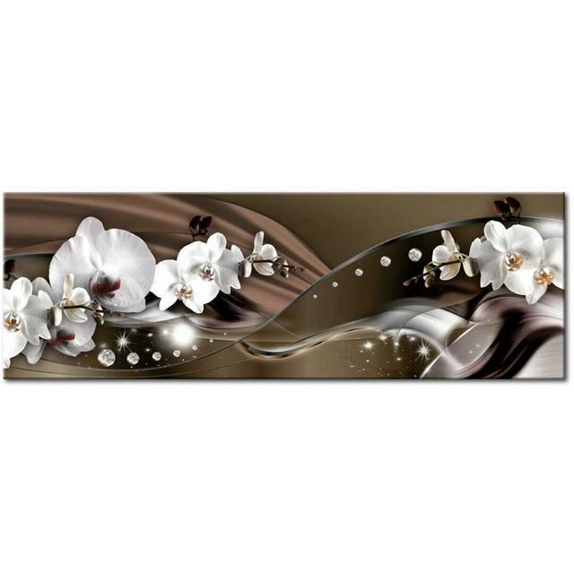 Chocolate Dance Of Orchid - Wrapped Canvas Panoramic Print East Urban Home Size: 150 cm x 50 cm on Productcaster.