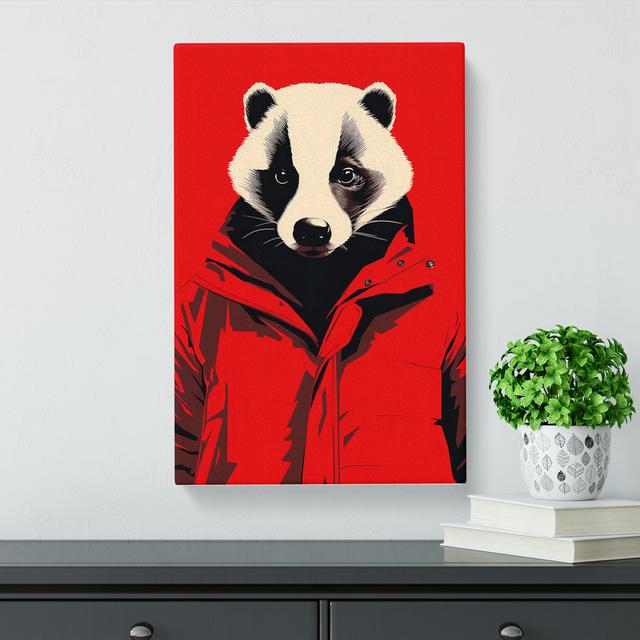 Badger Minimalism Art Happy Larry Size: 76cm H x 50cm W x 3cm D on Productcaster.