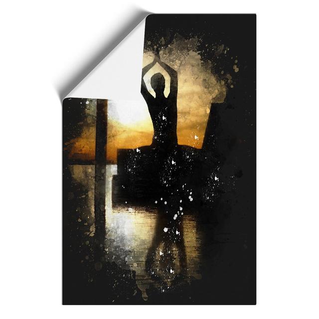 Yoga Meditation Paint Splash - Unframed Graphic Art East Urban Home Size: 30cm H x 21cm W x 0.1cm D on Productcaster.