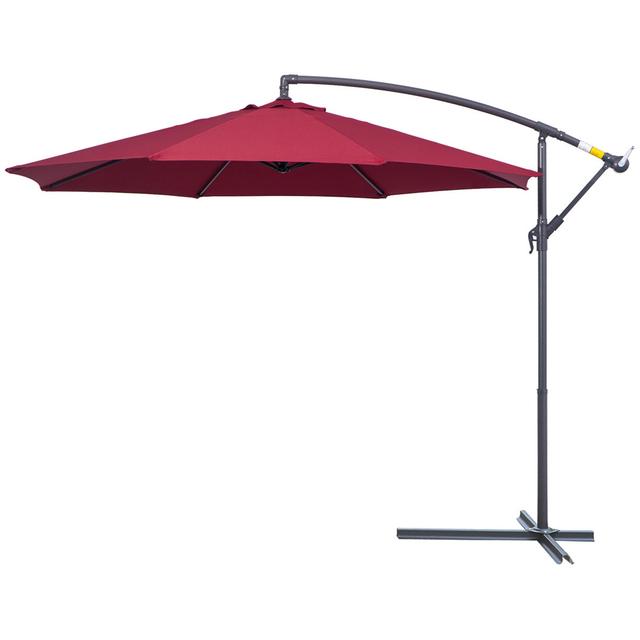 Breanne Cantilever Parasol with Crank Lift Dakota Fields Fabric Colour: Red on Productcaster.