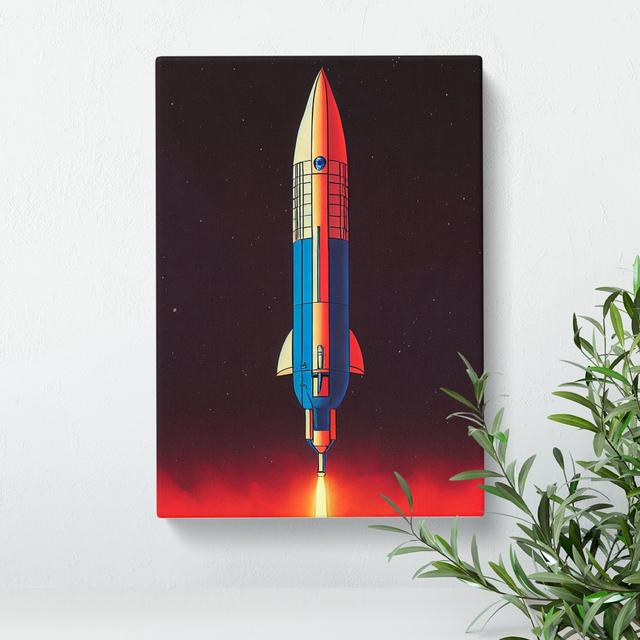 The Splendid Spaceship Rocket - Wrapped Canvas Graphic Art Isabelle & Max Size: 76cm H x 50cm W x 3cm D on Productcaster.