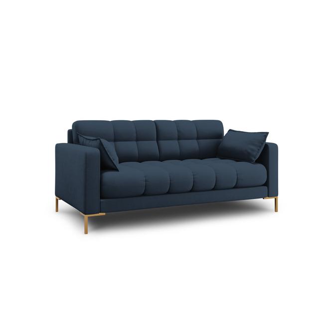 Sofa Meleze Fairmont Park Beinfarbe: Gold, Polsterfarbe: Blau, Größe: 92 cm H x 152 cm B x 75 cm T on Productcaster.