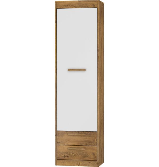 Frey 1 Door Wardrobe Latitude Run Colour (Body/Front): Burgundy Oak/White gloss on Productcaster.