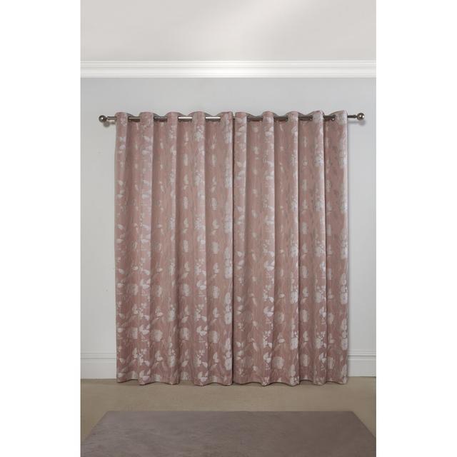 Eyelet Room Darkening Sliding Panel Curtains (Set of 2) Marlow Home Co. Colour: Pink, Panel Size: Width 168 x Drop 183cm on Productcaster.