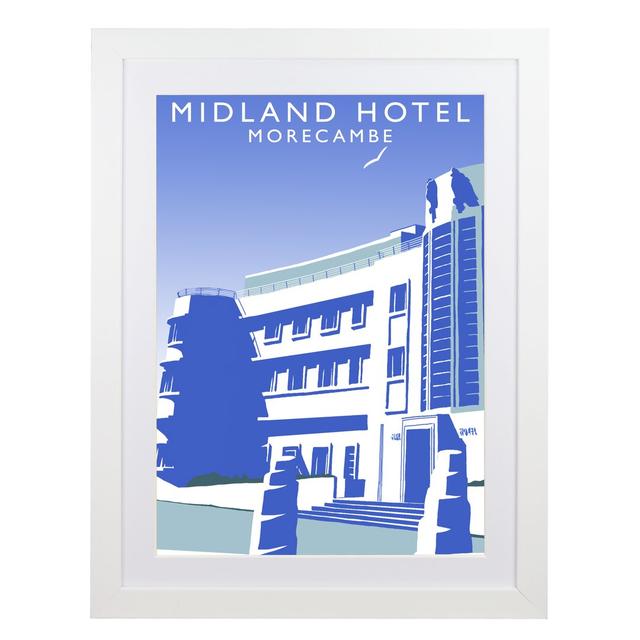 Midland Hotel by Richard O'Neil - Graphic Art Print on Paper East Urban Home Format: White Wood Frame, Size: 54 cm H x 44 cm W x 2.2 cm D on Productcaster.