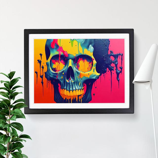 Skull Paint Splatter Vol.3 Abstract Maturi Frame Colour: Black Framed, Size: 34cm H x 46cm W x 2cm D on Productcaster.