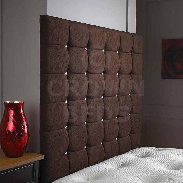 Upholstered Headboard Home deco centre Size: 111cm H x 79cm W x 5cm D, Upholstery: Maroon Velvet on Productcaster.