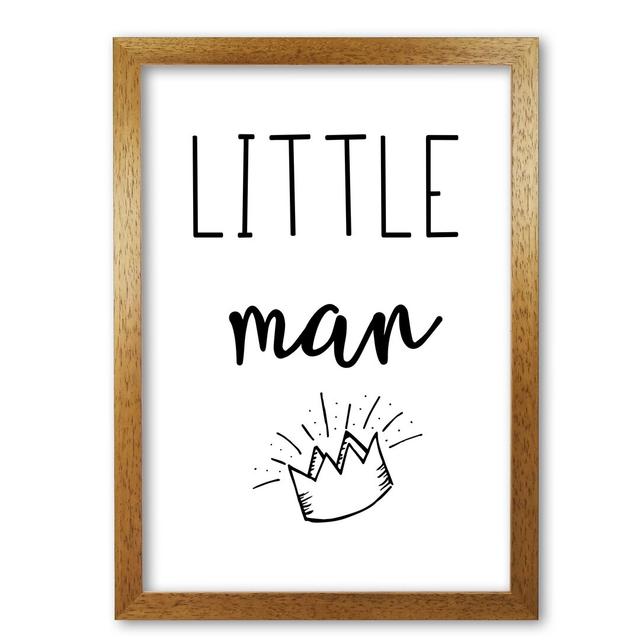 Little Man Crown - Pypography Print on Paper East Urban Home Size: 85 cm H x 60 cm W x 5 cm D, Format: Honey Oak Frame on Productcaster.