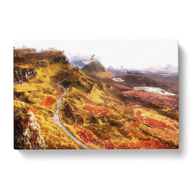 Mountain View in Scotland - Wrapped Canvas Painting Print East Urban Home Size: 40cm H x 60cm W x 3cm D on Productcaster.