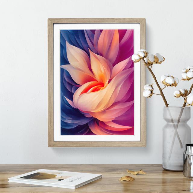 A Flower No.6 - Single Picture Frame Print Marlow Home Co. Frame Colour: Oak, Size: 34cm H x 25cm W x 2cm D on Productcaster.