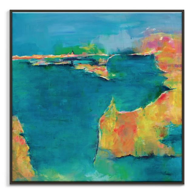 'Clover Cove' Framed Painting on Canvas East Urban Home Size: 41cm H x 41cm W, Frame Options: Black on Productcaster.