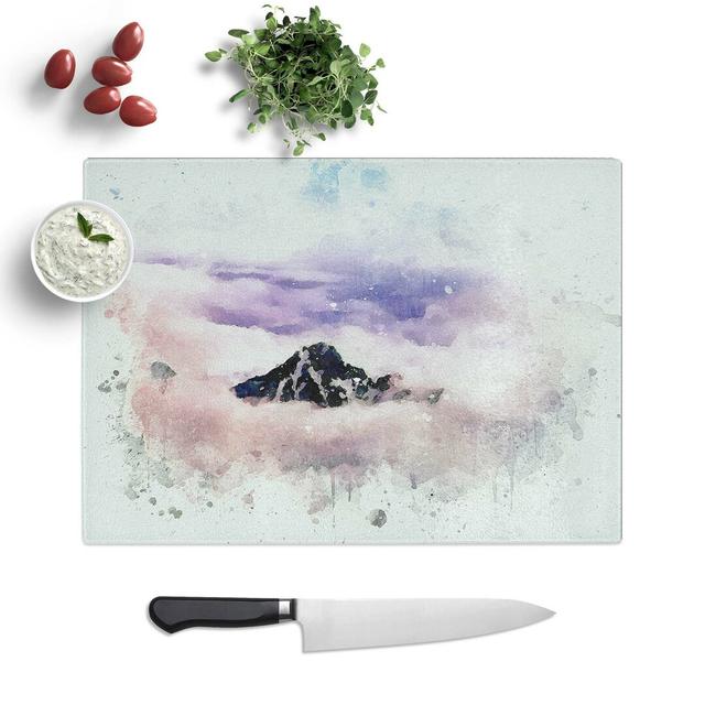 Glass Mountain Peak in Alberta Canada in Abstract Chopping Board East Urban Home Size: 39 cm W x 28.5 cm L on Productcaster.