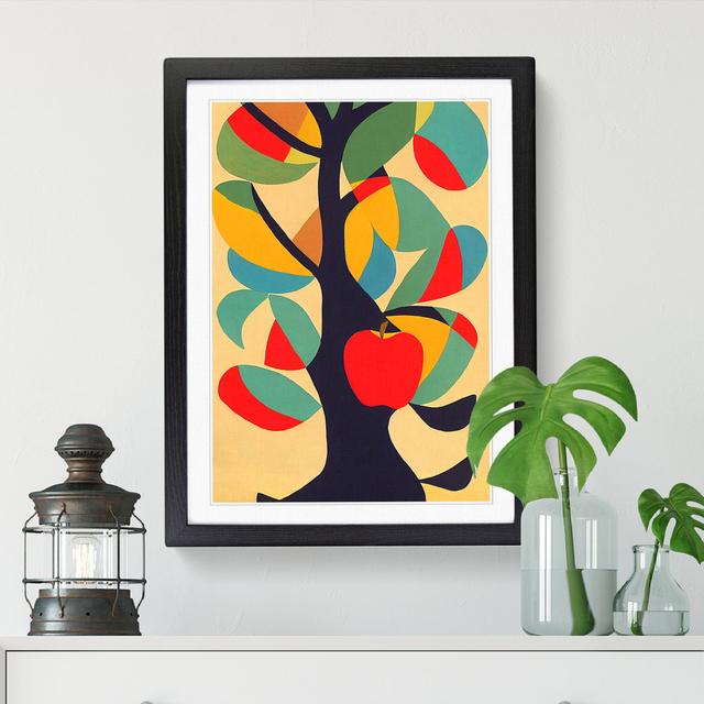 Unique Abstract Apple Tree Vol.4 - Print Marlow Home Co. Frame Option: Oak, Size: 34cm H x 25cm W x 2cm D on Productcaster.