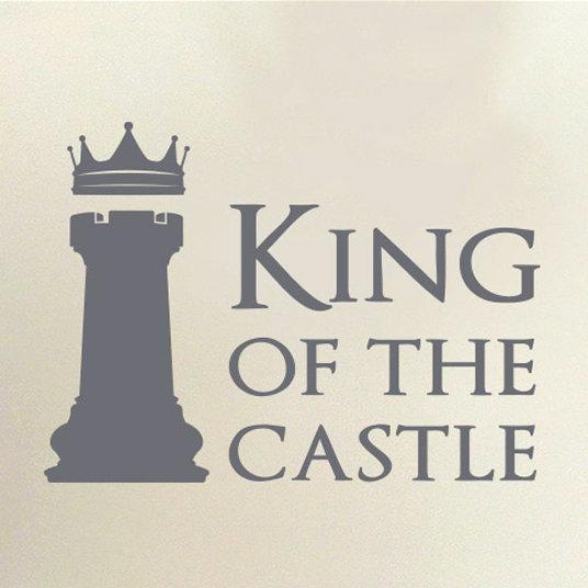 King of The Castle Chess Piece Wall Sticker Maturi Colour: Grey, Size: Large on Productcaster.