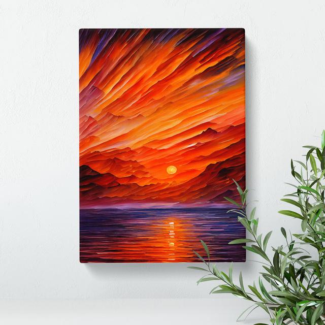 Ocean Sunset View No.2 House of Hampton Size: 76cm H x 50cm W x 3cm D on Productcaster.