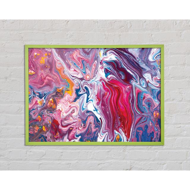 Liquid Swirl Purple - Single Picture Frame Art Prints Ivy Bronx Size: 21cm H x 29.7cm W x 2cm D on Productcaster.