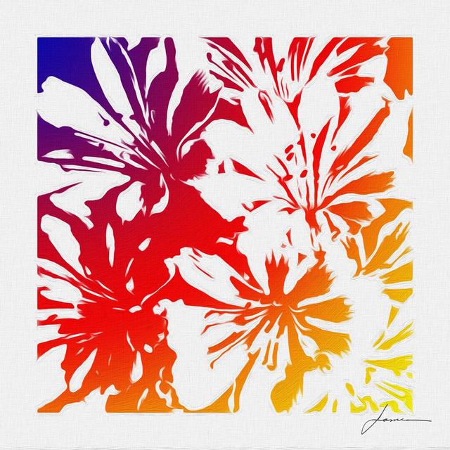 Floral Brights I by James Burghardt - Wrapped Canvas Painting Rosalind Wheeler Size: 122cm H x 122cm W on Productcaster.