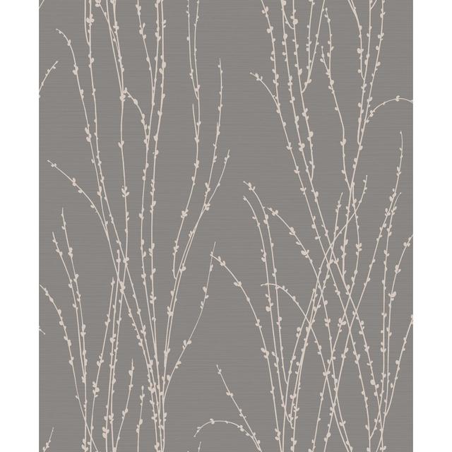 Caleel 10m x 53cm Satin Paste the Wall Wallpaper Roll 17 Stories Colour: Dark Grey on Productcaster.