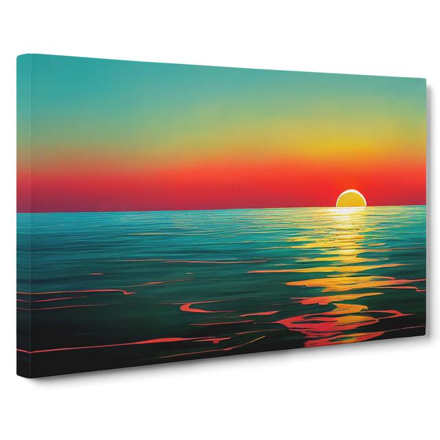 Glorious Sunset House of Hampton Size: 40cm H x 60cm W x 3cm D on Productcaster.