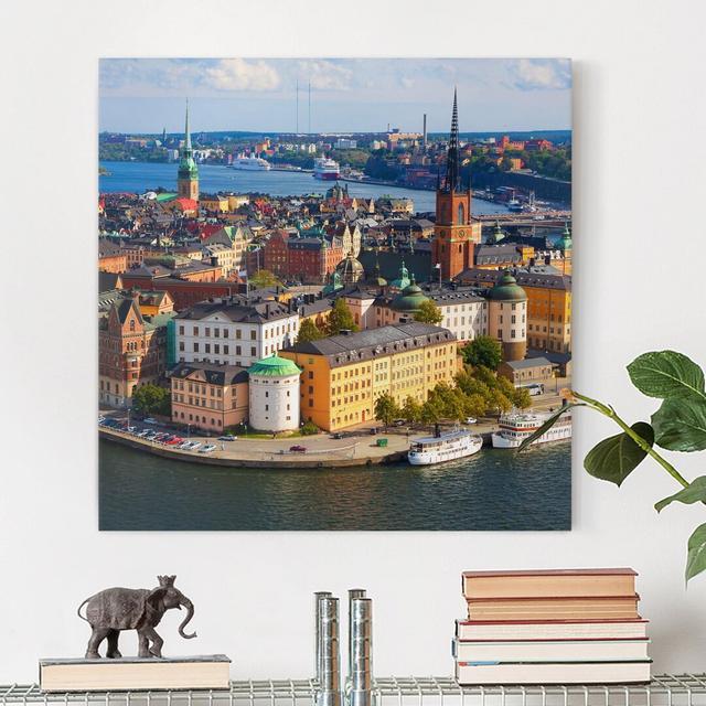 Leinwandbild Stockholm in Schweden Ebern Designs Größe: 30 cm H x 30 cm B, Format: 260g/m² Canvas on Productcaster.