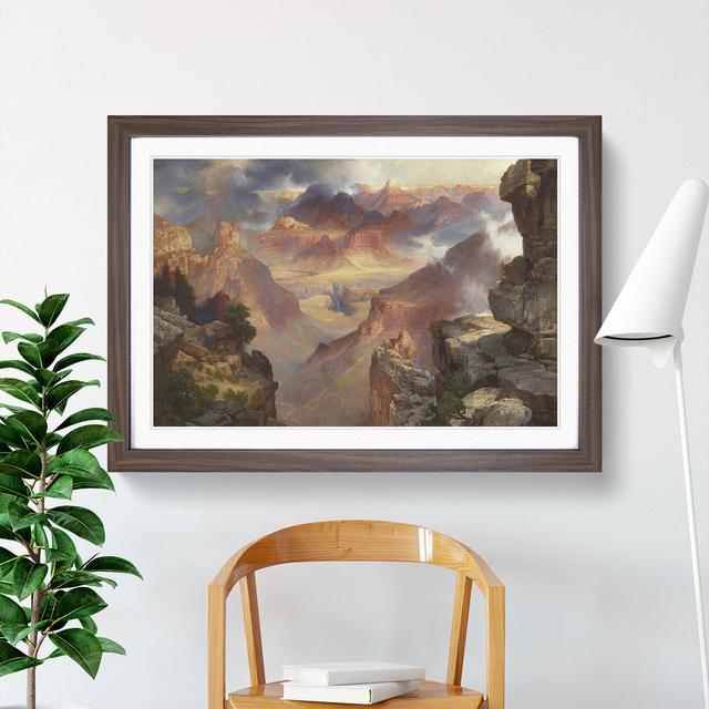 Grand Canyon of Arizona by Thomas Moran - Picture Frame Painting East Urban Home Size: 27cm H x 36cm W x 2cm D, Frame Option: Walnut Framed on Productcaster.