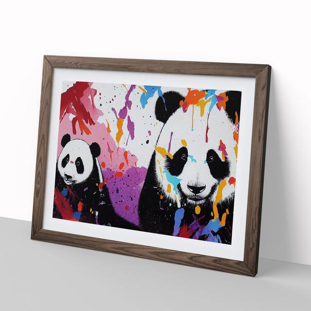 Panda Splash Vol.1 Abstract - Picture Frame Graphic Art Alpen Home Frame Colour: Walnut, Size: 25cm H x 34cm W x 2cm D on Productcaster.