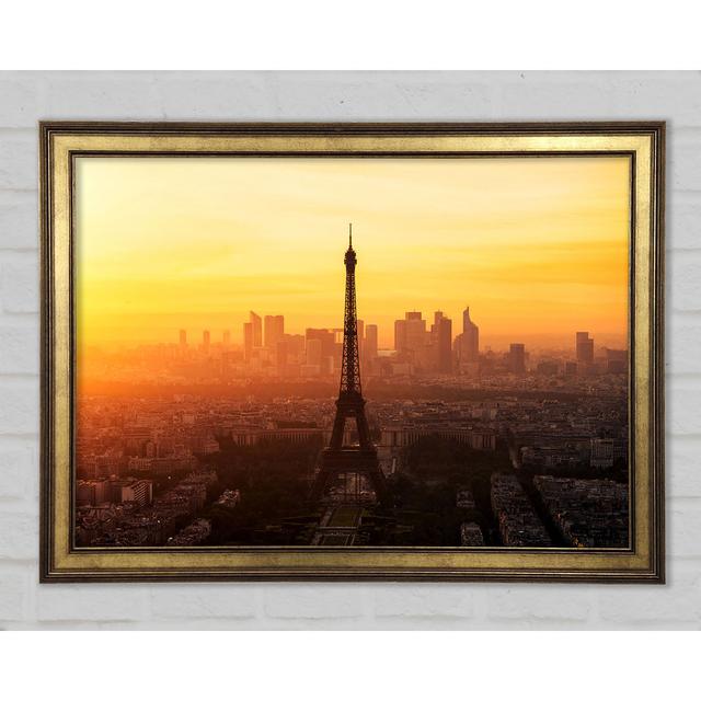 Eiffel Tower Sunset Skies - Print Brayden Studio Size: 84.1cm H x 118.9cm W x 1.5cm D on Productcaster.