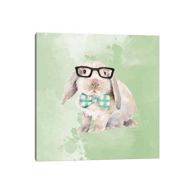 Dapper Bunny On Watercolor Happy Larry Size: 30.48cm H x 30.48cm W x 1.905cm D on Productcaster.