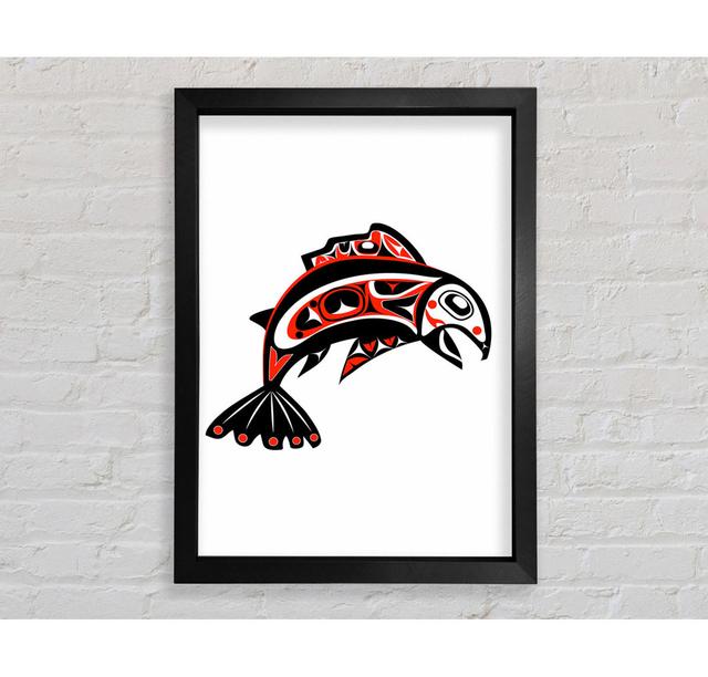 Mayan Fish Framed Print Highland Dunes Size: 141.4cm H x 100cm W x 3.4cm D on Productcaster.