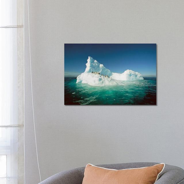 Adelie Penguin Group Riding Sculpted Iceberg, Terre Adelie Land, East Antarctica by - Wrapped Canvas Photograph House of Hampton Size: 45.72cm H x 66. on Productcaster.