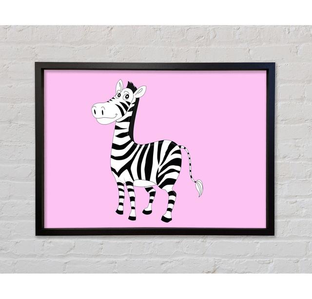 Standing Zebra Pink - Print Bright Star Size: 59.7cm H x 84.1cm W x 3.3cm D on Productcaster.