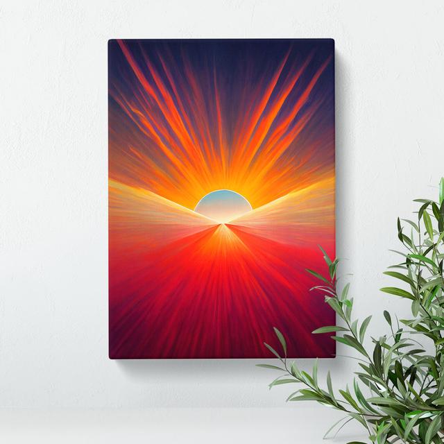 Flawless Abstract Sunset - Wrapped Canvas Painting Metro Lane Size: 76cm H x 50cm W x 3cm D on Productcaster.