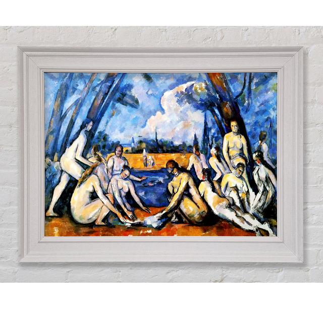 Gauguin The Gathering Framed Print - Picture Frame Painting on Canvas Rosalind Wheeler Size: 84.1cm H x 142.2cm W x 8cm D, Format: White Framed Paper on Productcaster.