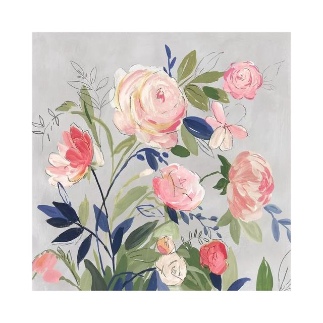 Rose Of Summer by Asia Jensen - Wrapped Canvas Gallery-Wrapped Canvas Giclée Rosalind Wheeler on Productcaster.