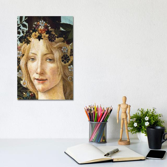 The Face Of Flora, Detail Of The Allegory Of Spring, C.1477-1490 by Sandro Botticelli - Wrapped Canvas Painting Wayfair Samples Size: 30.48cm H x 20.3 on Productcaster.