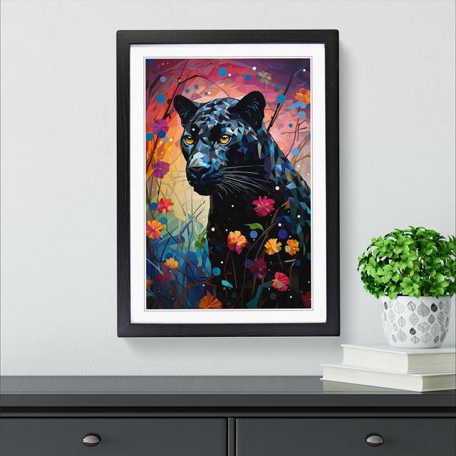 Panther Orphism - Single Picture Frame Art Prints on Wood World Menagerie Format: Black Framed, Size: 46cm H x 34cm W x 2" D on Productcaster.