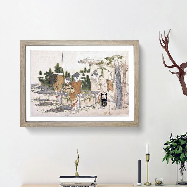 Three Women by Katsushika Hokusai - Picture Frame Painting Print East Urban Home Size: 48cm H x 65cm W x 2cm D, Frame Option: Oak Framed on Productcaster.