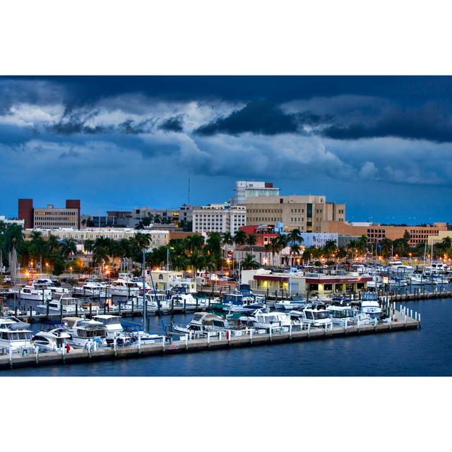 Yacht Basin - Wrapped Canvas Print Ebern Designs Size: 30cm H x 46cm W x 3.8cm D on Productcaster.