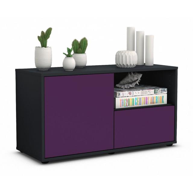 Sincere 1 Drawer 92Cm W Combi Chest Latitude Run Colour (Body/Front): Purple / Matte Anthracite on Productcaster.