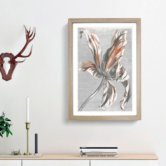 Tulip Flower by Johan Teyler - Picture Frame Painting Print East Urban Home Size: 36cm H x 27cm W x 2cm D, Frame Option: Oak Framed on Productcaster.