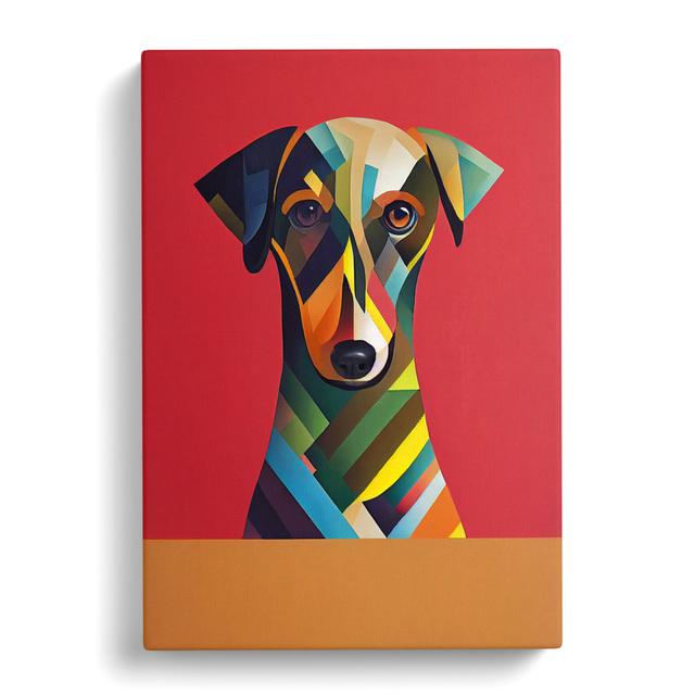 Dachshund Contemporary - Wrapped Canvas Graphic Art Marlow Home Co. Size: 76cm H x 50cm W x 3cm D on Productcaster.