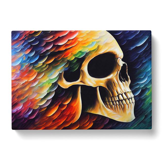 Skull In Colour Vol.2 Abstract Happy Larry Size: 40cm H x 60cm W x 3cm D on Productcaster.