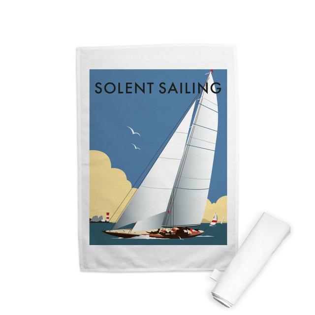 Solent Sailing with The Title Solent Sailing Tea Towel Symple Stuff on Productcaster.