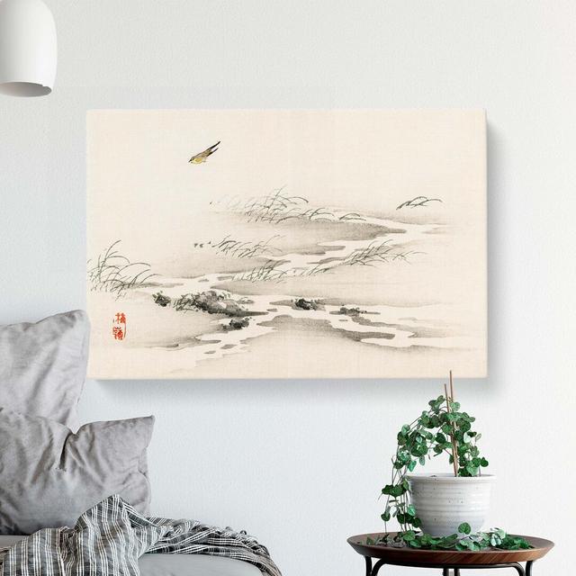 Flying Bird by Kono Baireir - Wrapped Canvas Painting Pint East Urban Home Size: 40cm H x 60cm W x 3cm D on Productcaster.