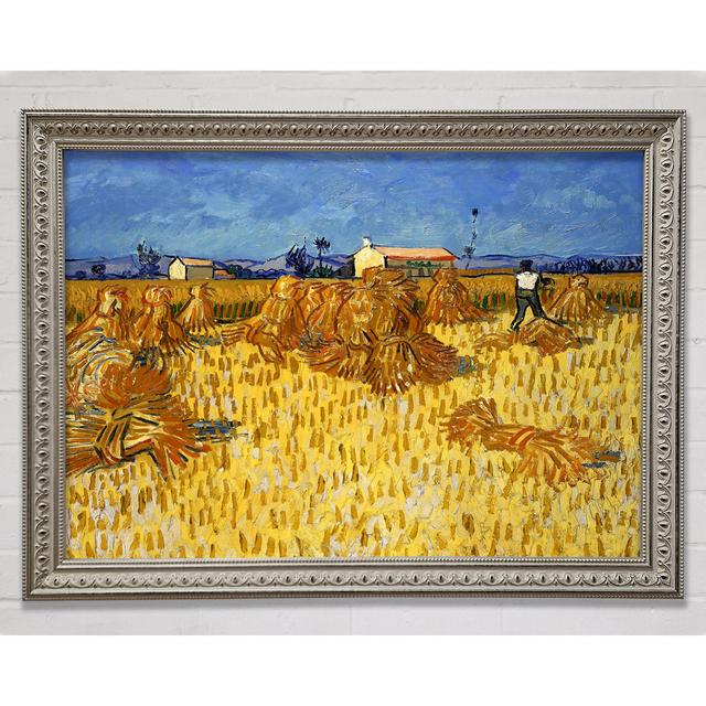 Van Gogh Corn Harvest In Provence Framed Print Bright Star Size: 21cm H x 29.7cm W on Productcaster.