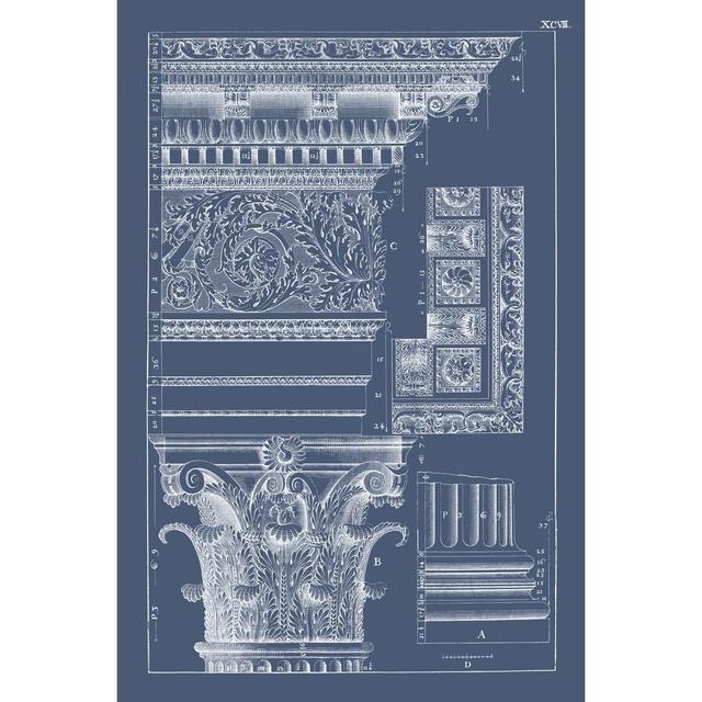 Column & Cornice Blueprint II Fleur De Lis Living Size: 46cm H x 30cm W on Productcaster.