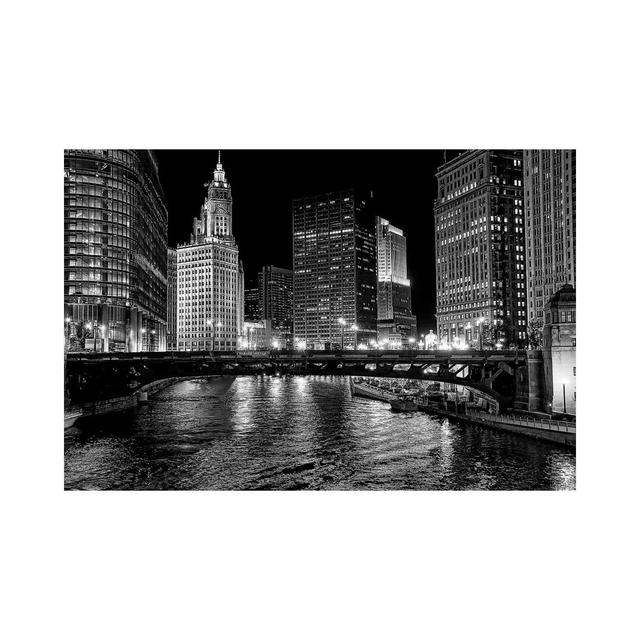 Chicago River by Jeff Lewis - Wrapped Canvas Print Ebern Designs Size: 45.72cm H x 66.04cm W x 1.91cm D on Productcaster.