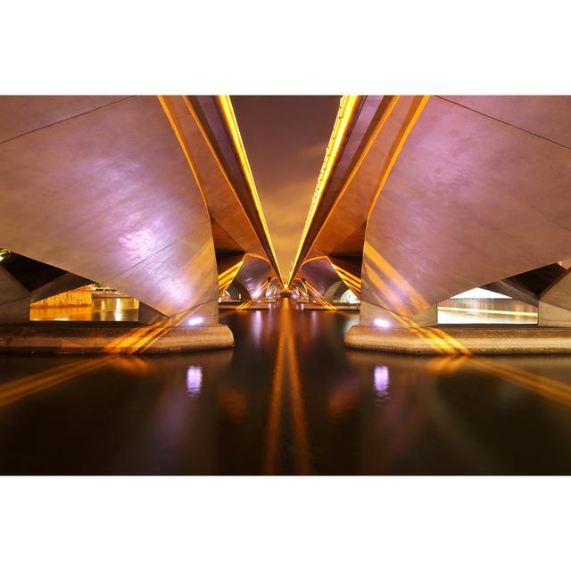 Esplanade Bridge by Goodze - Wrapped Canvas Photograph 17 Stories Size: 20cm H x 30cm W on Productcaster.