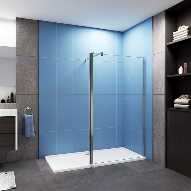 Katelin Walk In Screen with Glass Belfry Bathroom Size Width: 800mm on Productcaster.