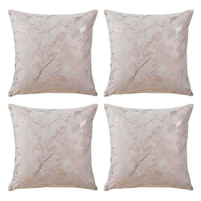 Ayinde Square Cushion With Filling PACK OF 4 Canora Grey Colour: Cream on Productcaster.